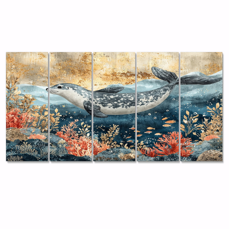 Aweis - - Seal Wall Decor - - Art mural moderne, H 28 po x l 60 po