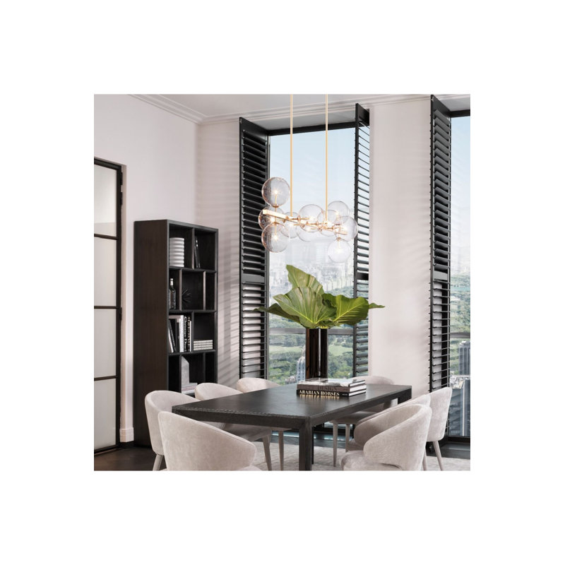 Largo 10 - Light Chandelier, Antique Brass