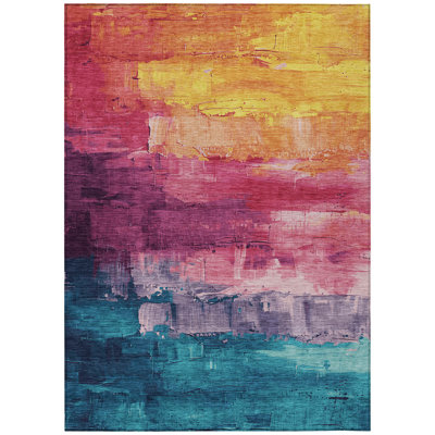 Tapis intérieur / extérieur rouge Alderra 