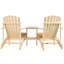 Chaise Adirondack en bois pour deux pour l'extérieur Outsunny