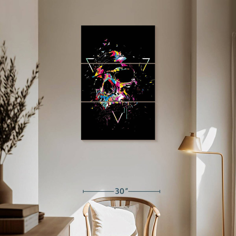 Kerner Graphic Skull, 57" H x 36" W