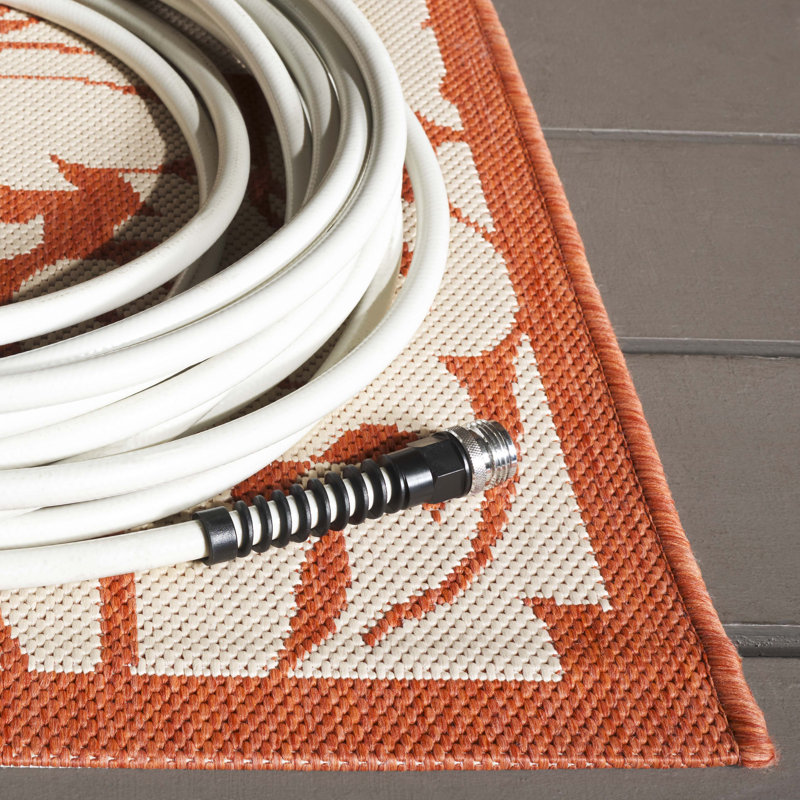 Tapis en terre cuite / naturel Davonia, Rectangle 5 pi 3 po x 7 pi 7 po