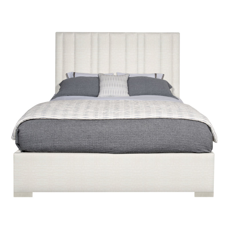 Wyeth Upholstered Bed, Nadia Parchment, Queen, Wrenn