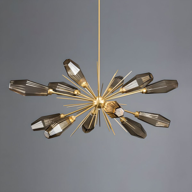 Lustre spoutnik en verre 12 lumières Nicolyn