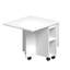 Table de salle à manger pliante à abattants pour 4 personnes avec 4 chaises, table de salle à manger pliable et compacte avec rangement et 6 roulettes, P 47,2 po x l 23,6 po x H 30,3 po, blanc