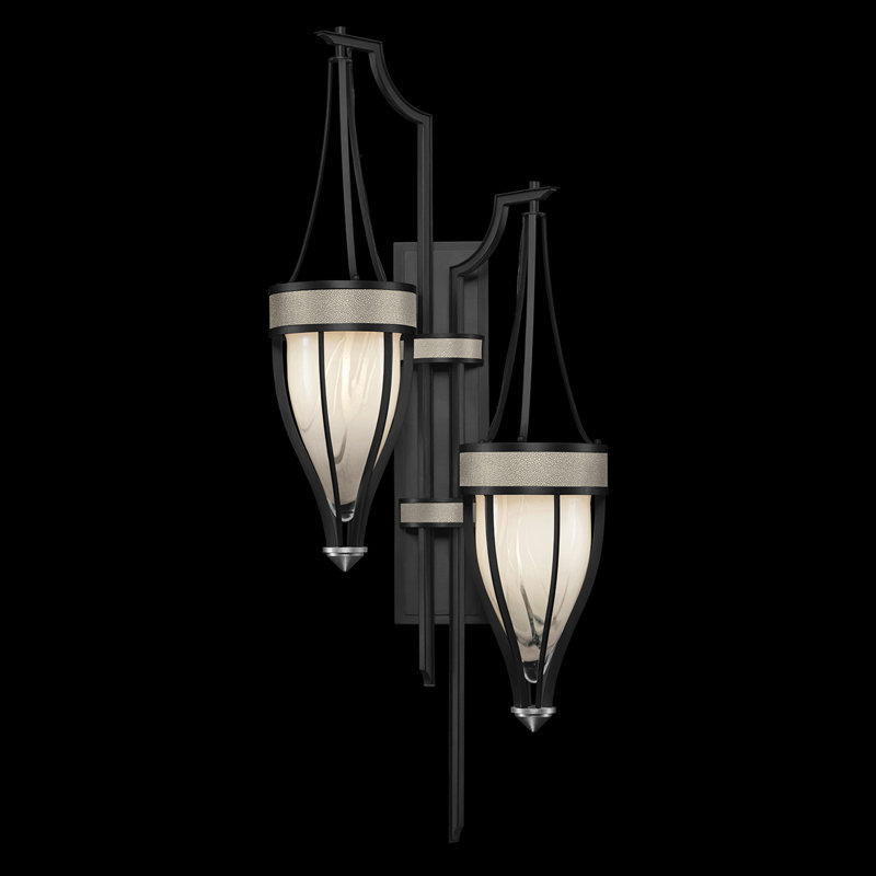 Mirage Armed Sconce, Matte Black/Nickel, Coco