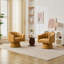 Fauteuil demi-tonneau pivotant en similicuir-123185136-123185140