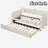 Upholstered Daybed With Trundle And Wood Slat-1870618470