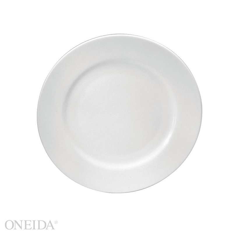 Assiette à gémeaux, 10 1/4 po par Oneida (caisse de 12) (porcelaine tendre)