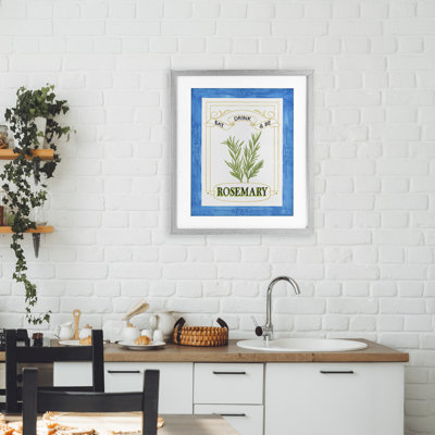 «Eat Drink & Be Rosemary», reproduction sous verre, conception de Lara Beeston