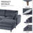121" Modern Corduroy Modular Sectional Sofa, U-Shape & L-Shape Convertible 6-Seater with Adjustable Headrests and Storage, Memory Foam-1172924500