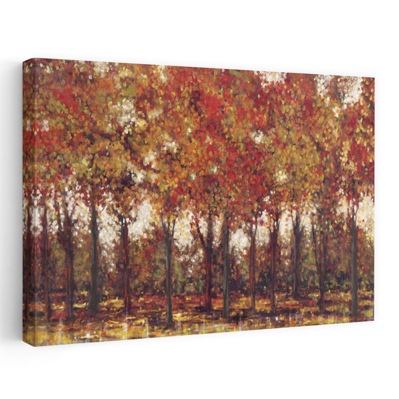 Bordeaux, arbres, serein, tranquille, paysage abstrait, art naturel, H 16 po x l 24 po