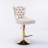 Swivel Upholstered Velvet Adjustable Height Counter Stool-1502011088