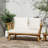 55.5'' Wide Curved Acacia Loveseat with Cushions