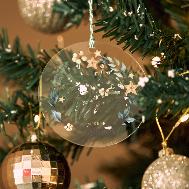 6.8cm Acrylic Hanging Figurine Ornament, Yes, Clear/Black