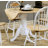 Allison Drop Leaf Round Dining Table Natural Brown And White