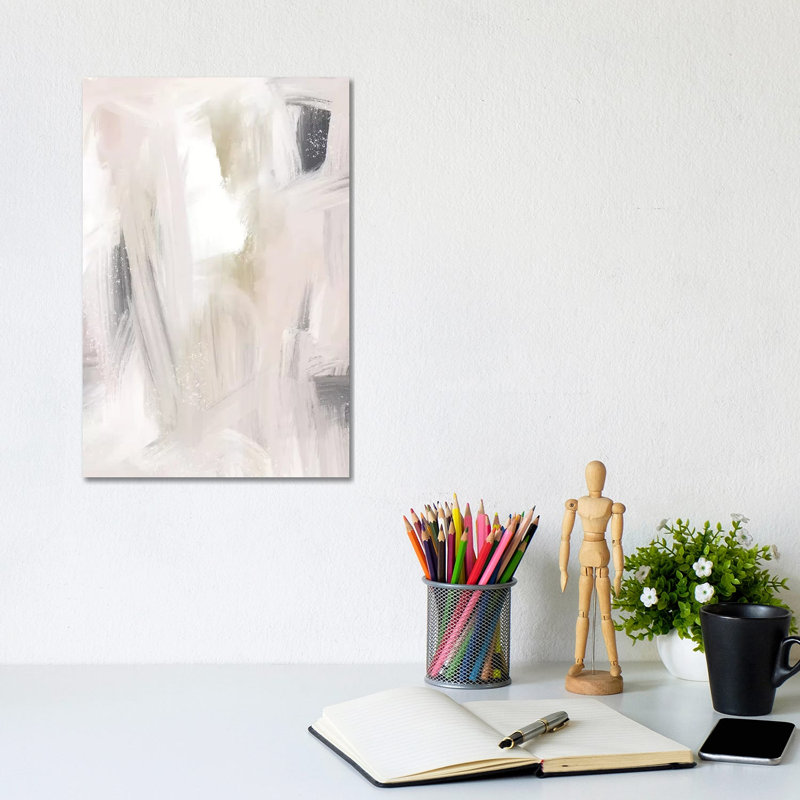 Blush And Gold And Blue Grey by Leah Straatsma - Wrapped Canvas Gallery-Wrapped Canvas Giclée