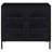 Jess 2-Door Arched Fluted Glass Accent Cabinet Black