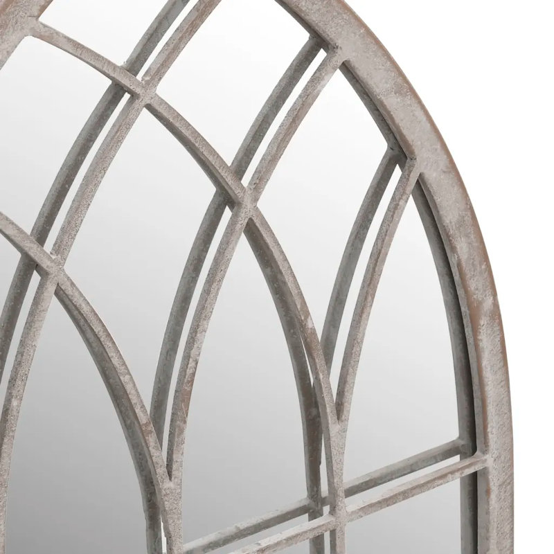 Niobrara Metal Flat Wall Mirror, Sand, 70cm H x 30cm W