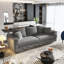 Canapé 3 places Corduroy avec coussin moelleux et repose-pieds-1756744618-1765595133