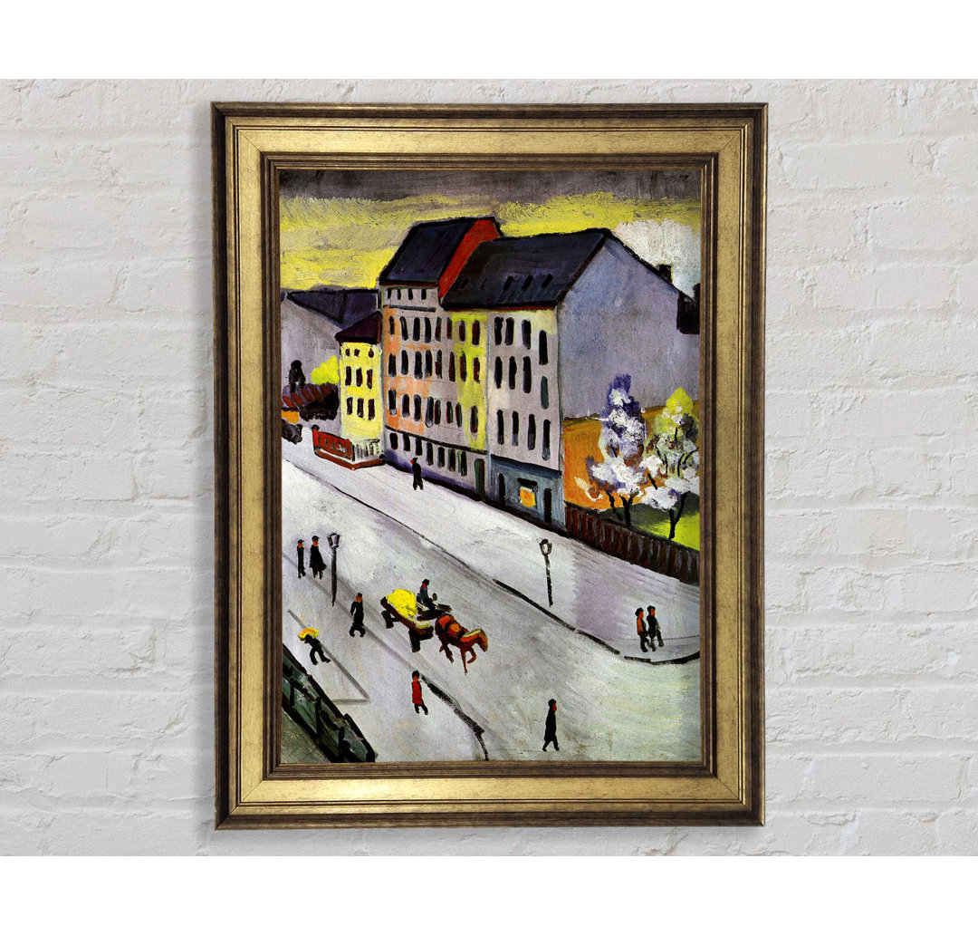 August Macke Street In Grey - Einzelner Bilderrahmen Kunstdrucke