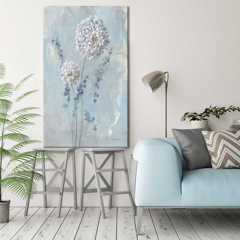 Airy Blooms I par Danhui Nai - Peinture, Toile tendue, H 60 po x l 36 po x P 1,5 po