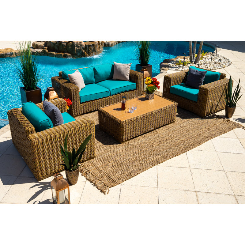Ensemble de conversation de patio 4 pièces Malmo, Toile Aruba Sunbrella®