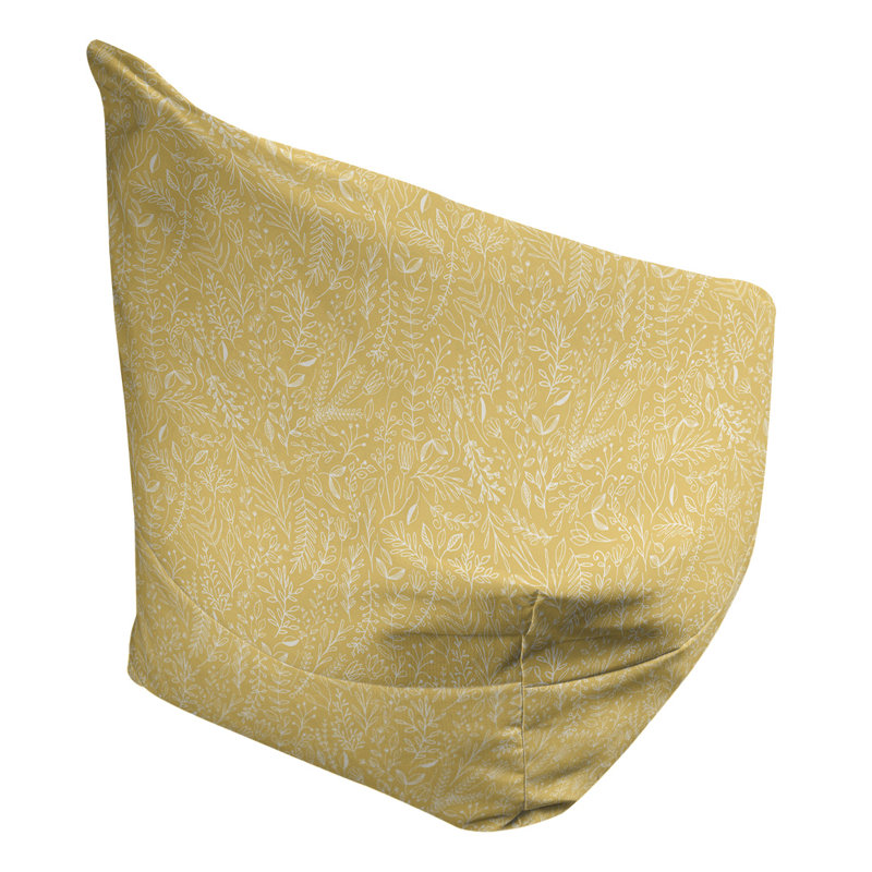 Petite chaise à sacs à billes & Leffel, H 120 po x L 2 po x P 60 po, Jaune / blanc, Pas de bourre