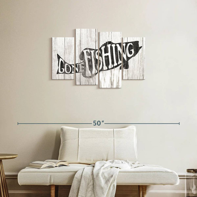Senne Gone Fishing Sign, 22" H x 36" W