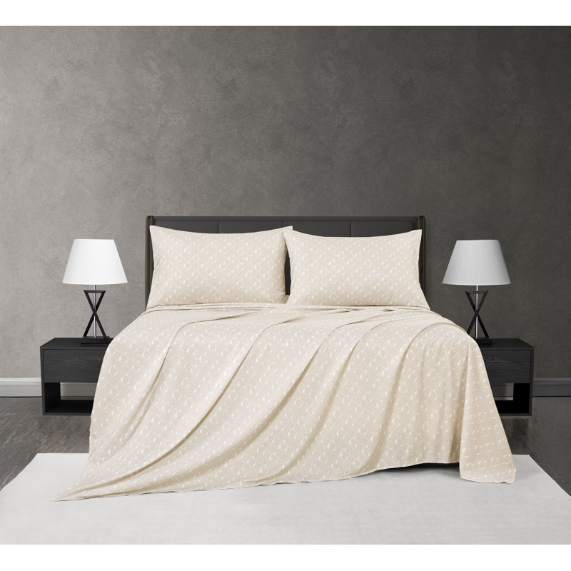 Benoite Neutral Queen 4pc Sheet Set, Queen