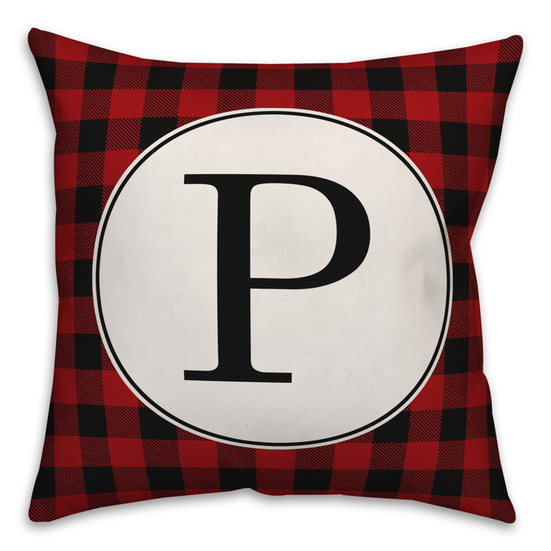 Plaid Throw Pillow, P