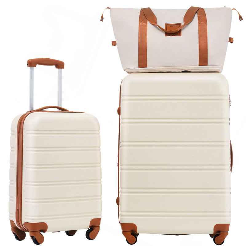 Valise Hardshell 2 pièces + valise à roulettes avec verrou TSA léger 20 po + 28 po, 20" + 28"