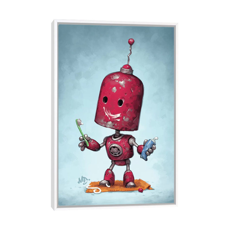 « Brave face » par Matt Dixon-impression, Toile blanche encadrée, Pas de tapis, H 40 po x l 26 po x P 1,5 po