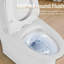 Une toilette en céramique allongée de 1,1 / 1,6 po, à hauteur confortable, à siège stable et blanc T039wt