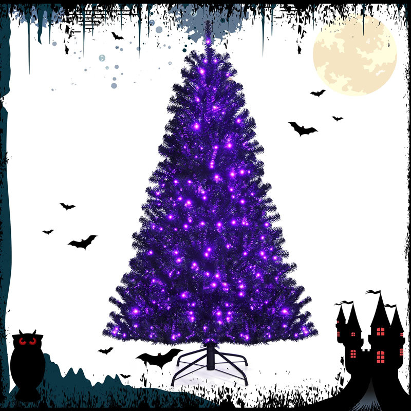 Black Cashmere Christmas Tree with 250 LED Lights
