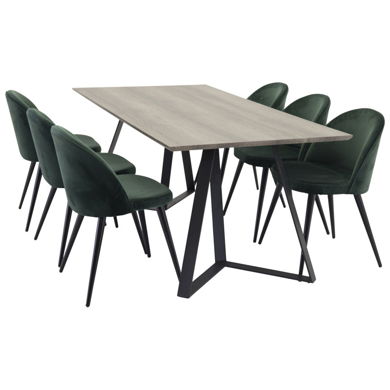 Dallas Dining Set, Dark Blue