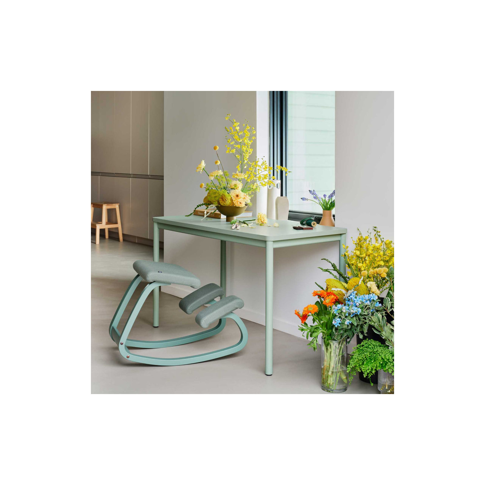 Daily Desk, Sage, 28.5" H x 48" W x 24" D, Sage