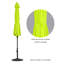 Parasol de patio 9 pi avec manivelle Devyn, poteau en aluminium et 8 baleines en acier pour terrasse, bord de piscine, cour Devyn-699765995