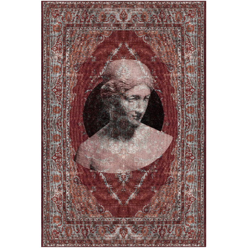 Tapis rouge Claret, Rectangle 2 pi 8 po x 5 pi