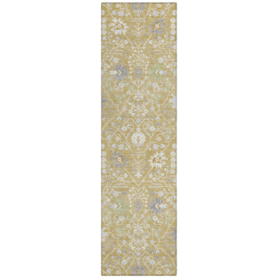 Elara Gold Washable Indoor-Outdoor Rug - 