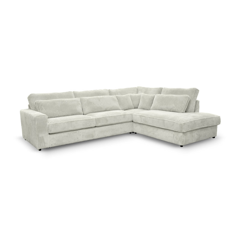 Aazim 4 Seater Corner Sofa , Right facing, Grey