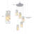 Dazay Light Cluster Rectangle Pendant Modern Pendant Light, Mini Crystal Chandeliers,Adjustable Pendant Light Fixture for Kitchen Island Dinning Room Bedroom-1919891857-1893532007
