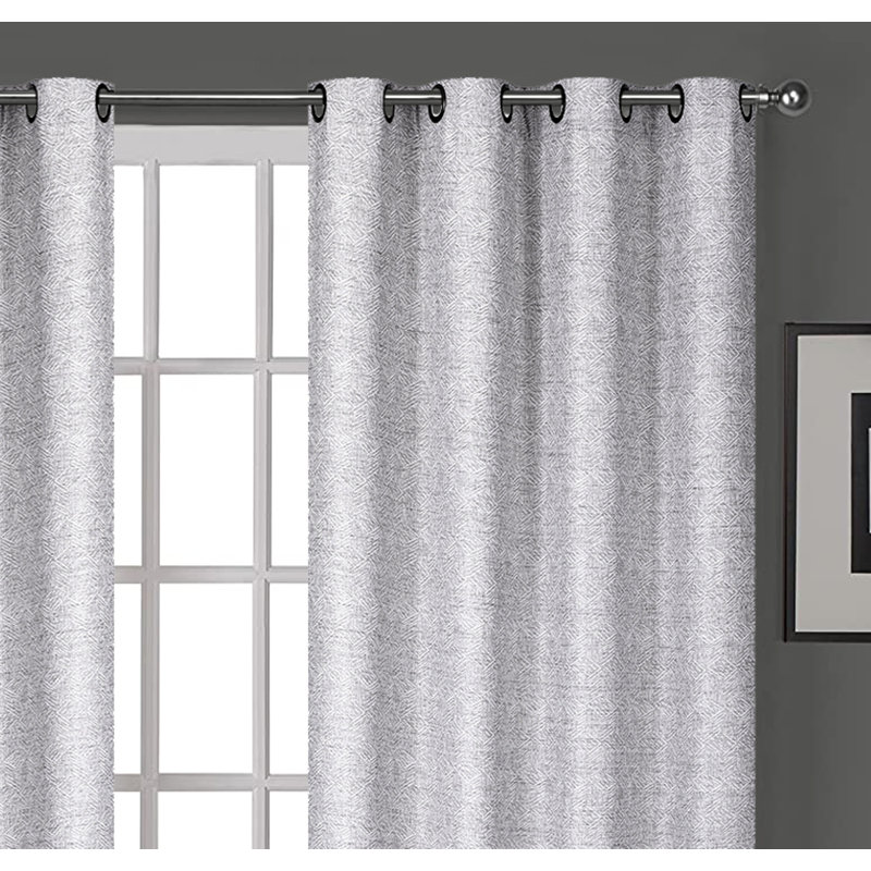 Paire de rideaux semi-transparents avec œillets Ryeland