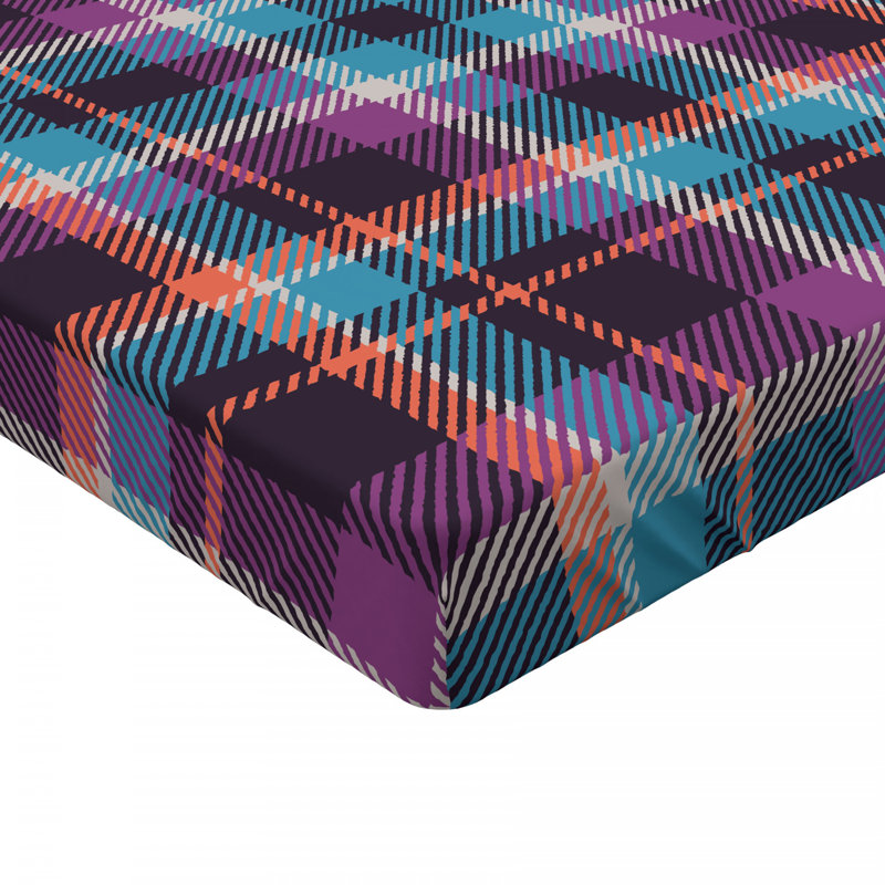 Microfiber Plaid Fitted Sheet, Twin XL Fitted Sheet