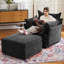 Fauteuil surdimensionné en chenille de qualité supérieure l 36 po avec coussin décoratif et coussins amovibles Merchelle-882055576-897701465