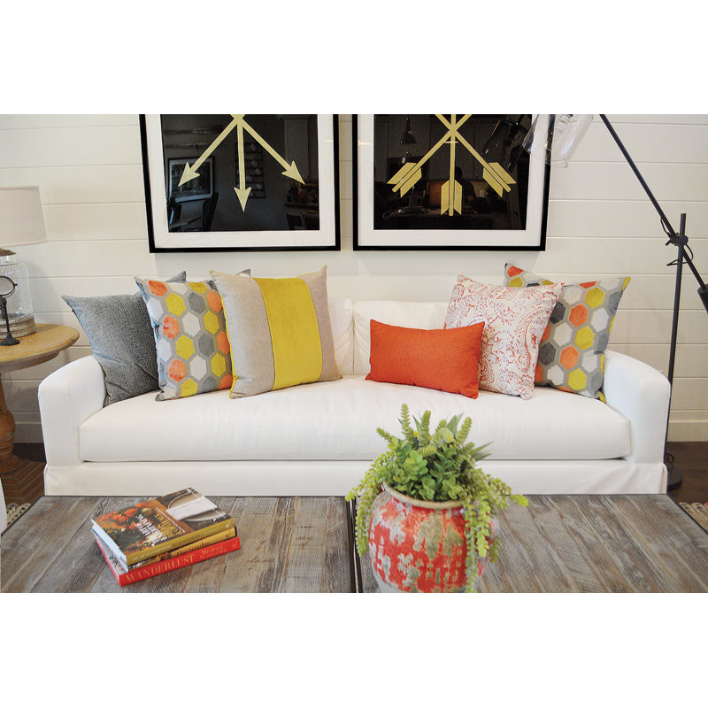 Tango Square Pillow Cover & Insert, 24"H x 24"W, Orange