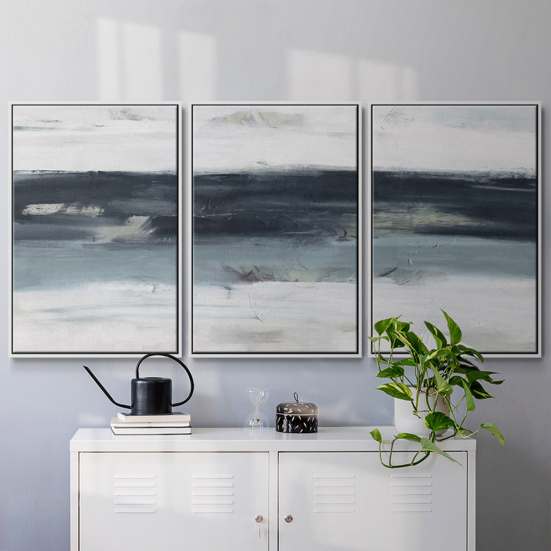 Above Us - Multi Piece Framed Canvas, H 24 po x l 48 po x P 2 po, Blanc
