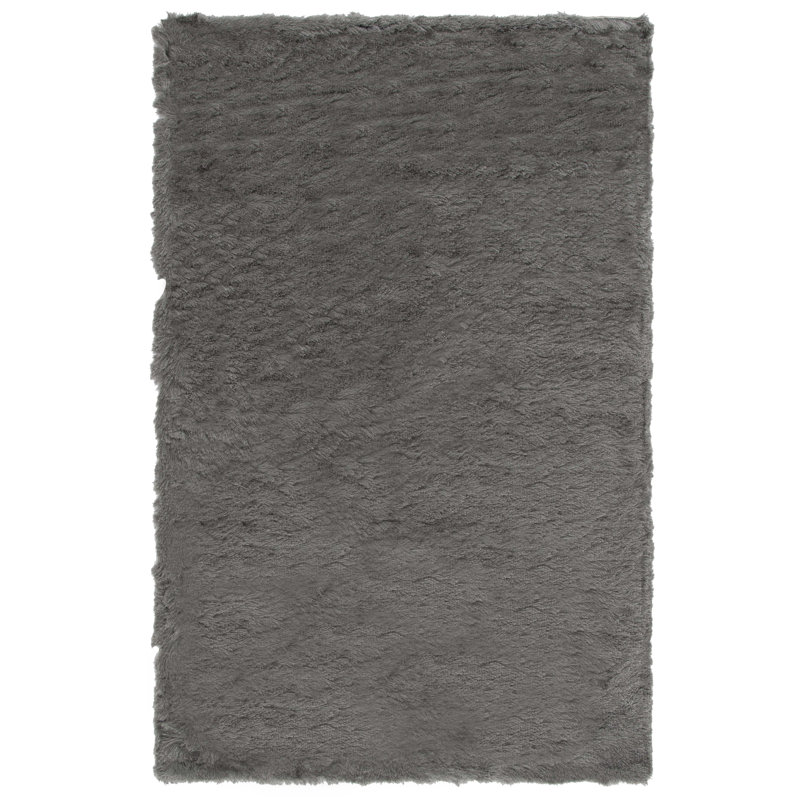 Tapis titane touffeté à la main Cimah , Rectangle 4 pi x 6 pi