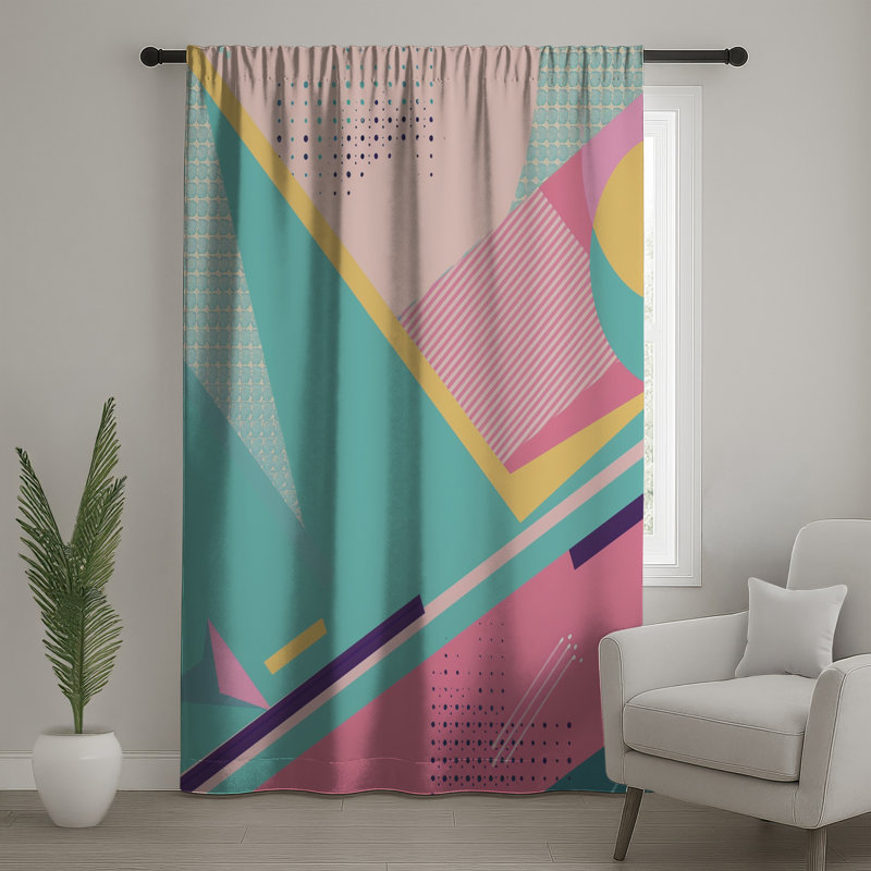 Rideaux abstraits, voilages et voilages abstraits - 1 panneau, Transparent, 50" x 80" - 1 Panel
