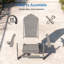 Chaise Adirondack pliante en PEHD robuste, capacité 350 lb, chaise Adirondack d'extérieur avec porte-gobelet pour patio, pelouse et balcon-1495186476